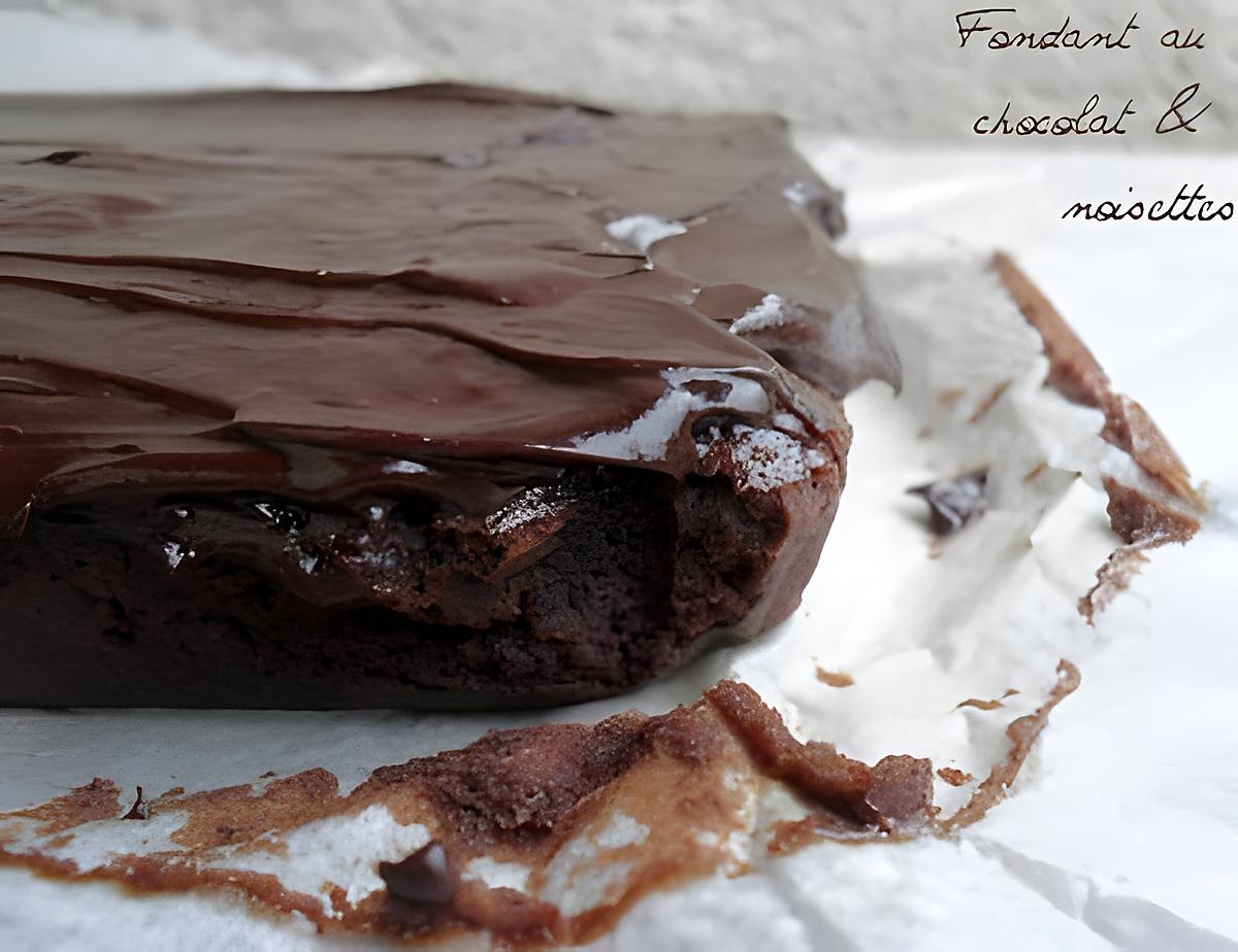 recette Fondant au Chocolat, aux Noisettes & son Glaçage