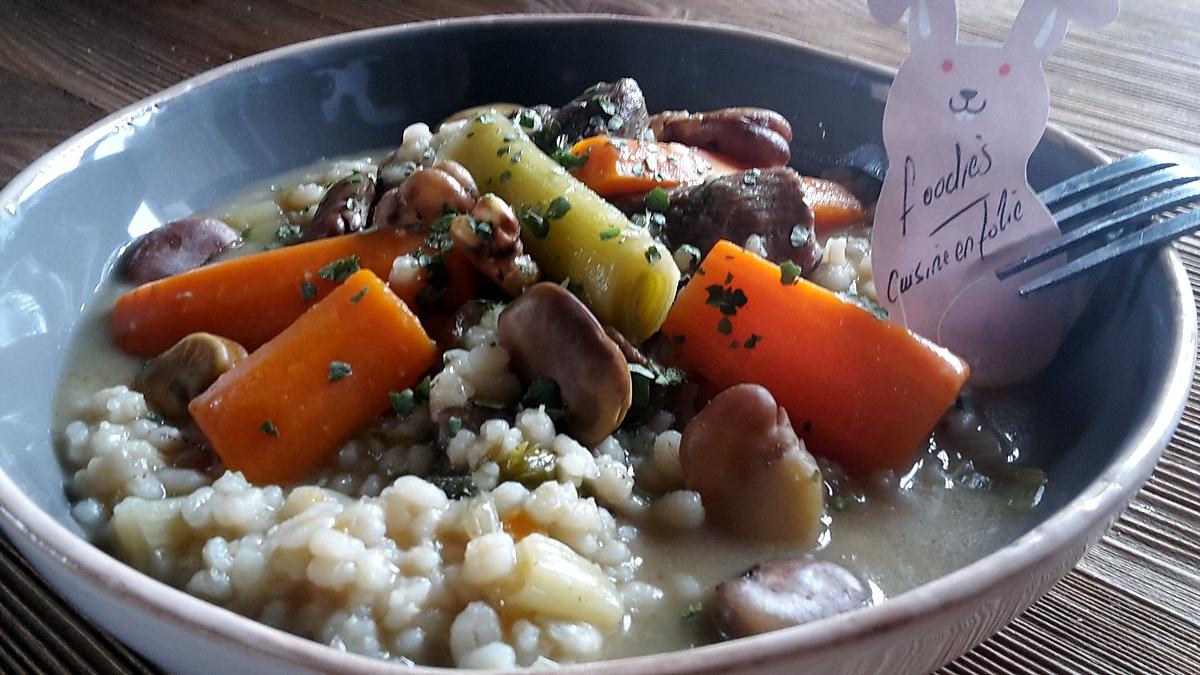 recette Soupe rustique à l'orge perlée