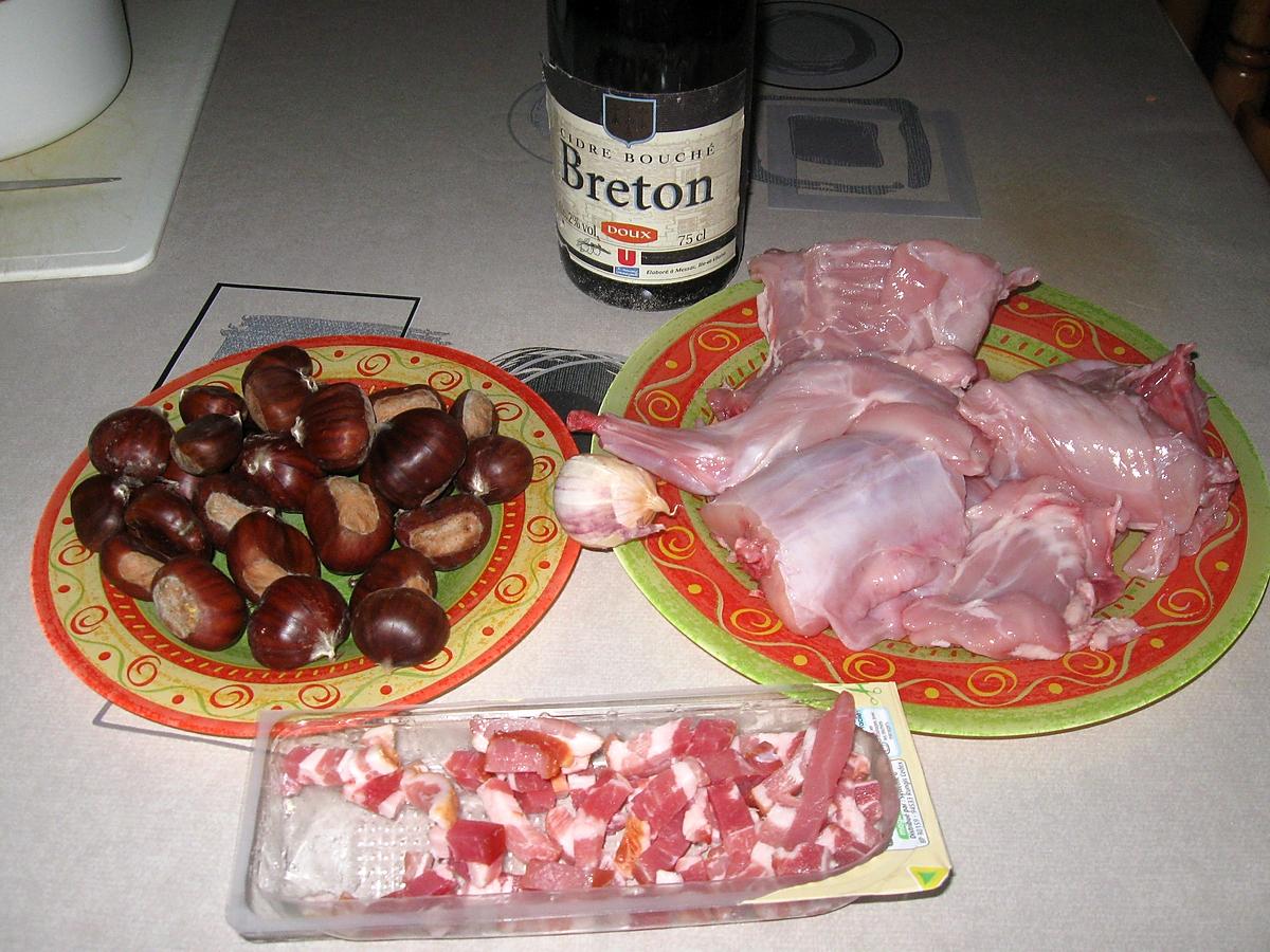 recette Lapin au cidre et aux châtaignes