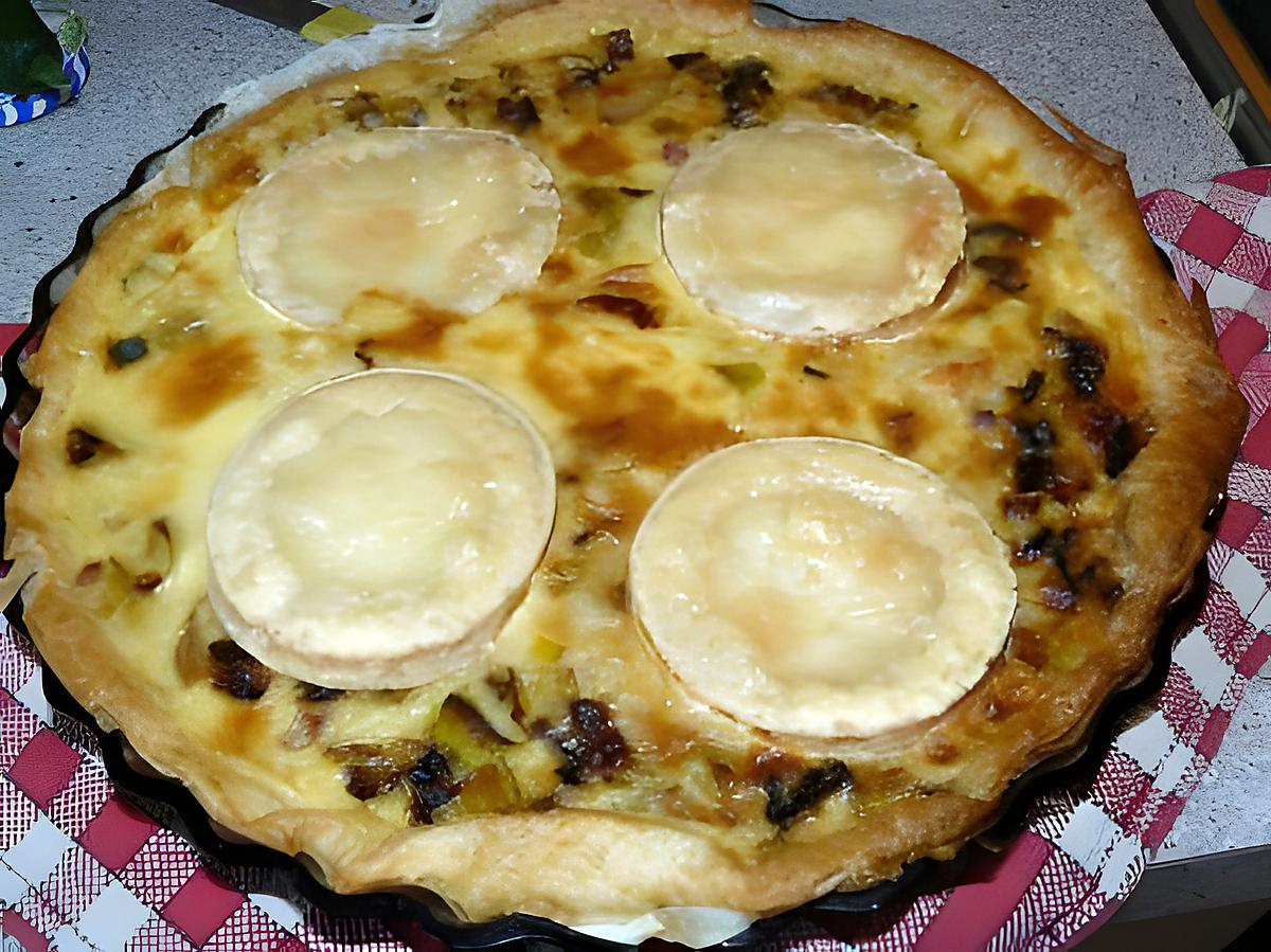 recette Tarte aux poireaux fondantes,chèvre