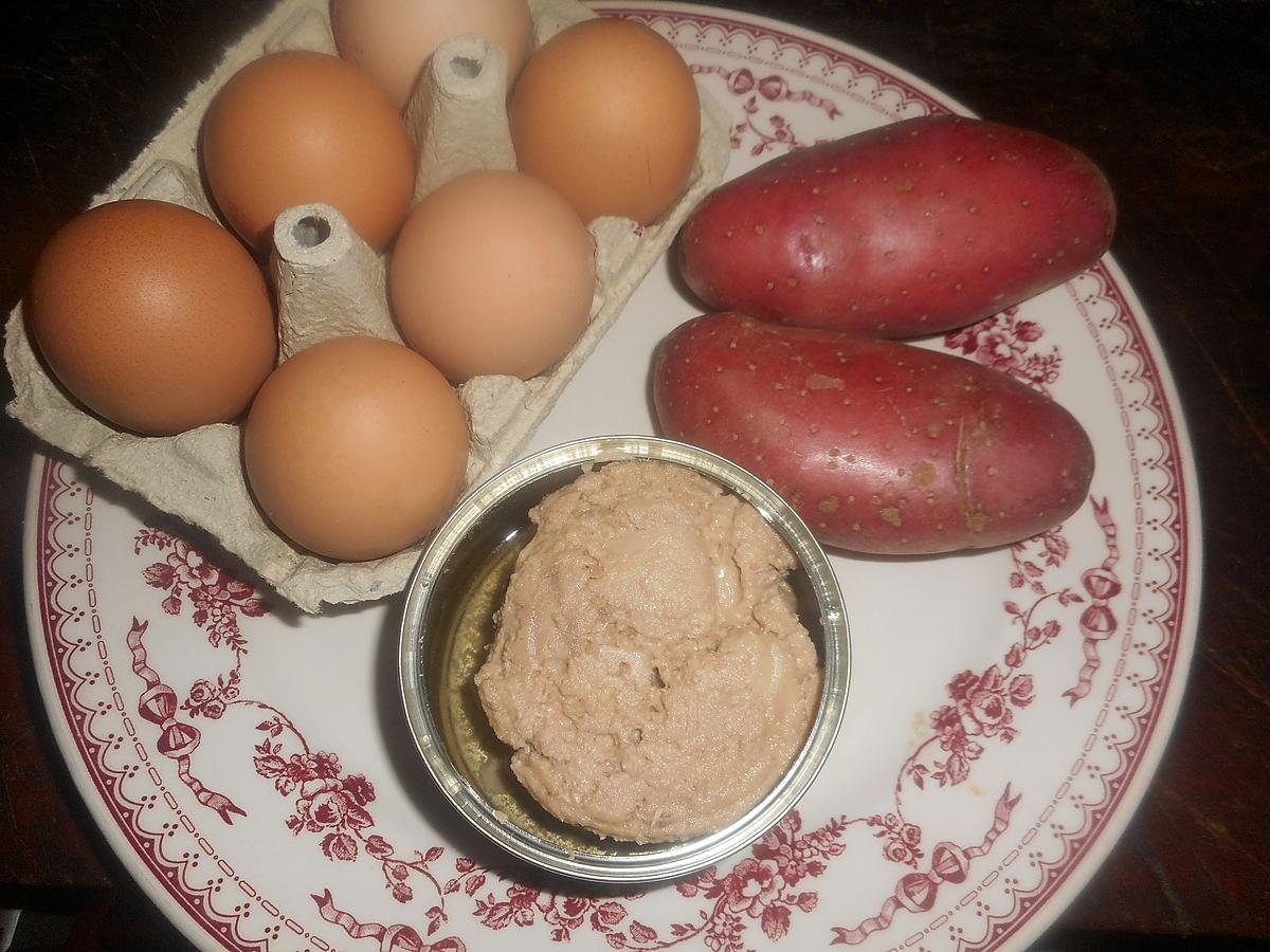 recette Omelette au thon et aux pommes de terre