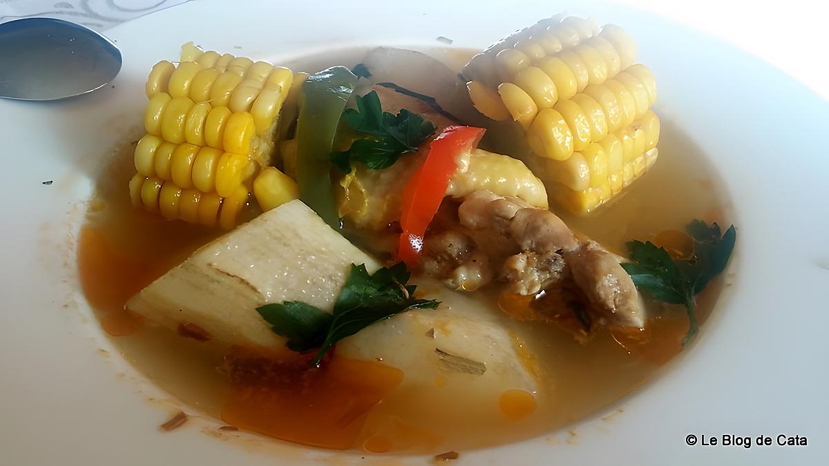 recette Le Sancocho  - Soupe au poulet, maïs et igname (plat national de Panama)