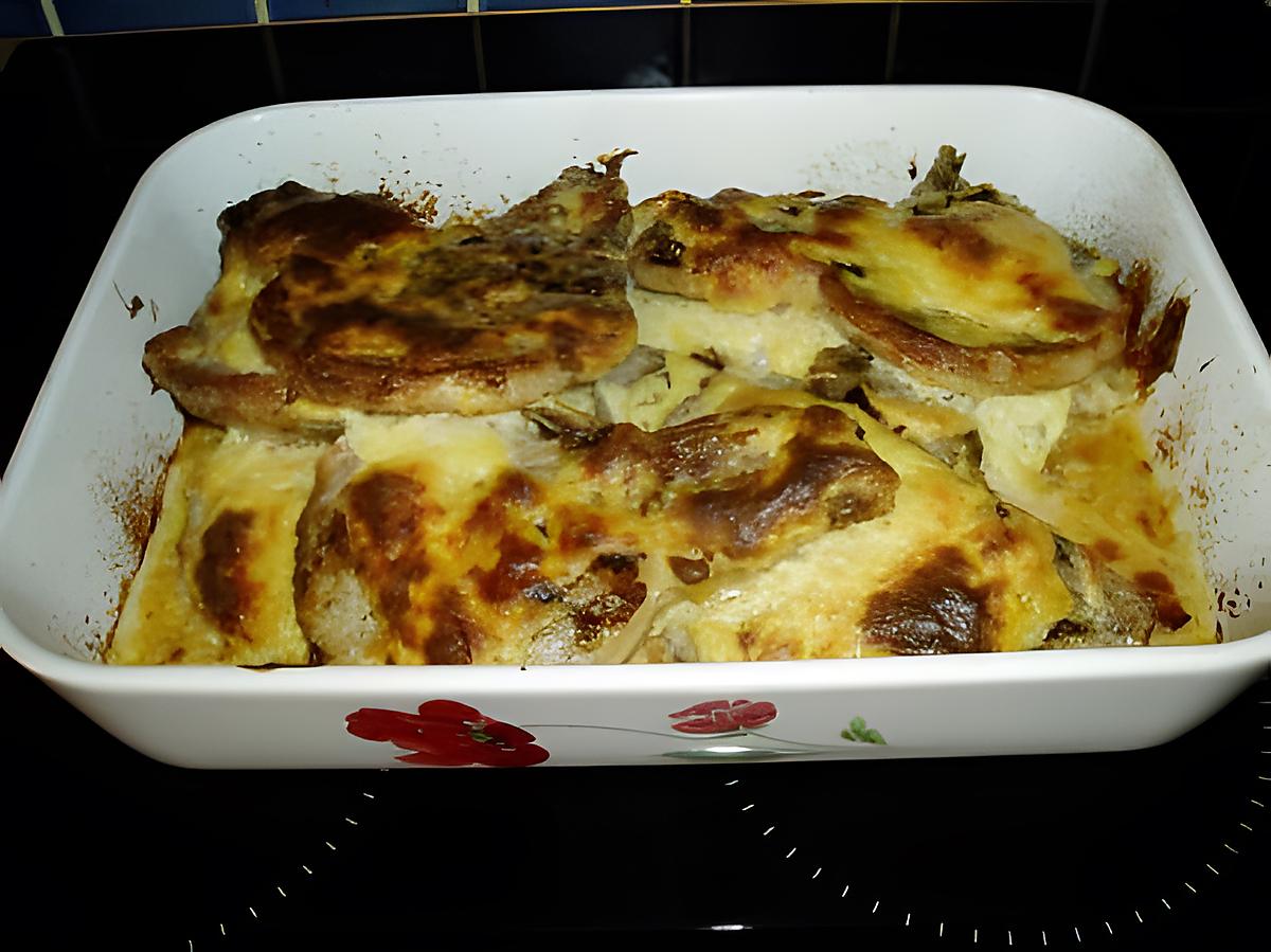 recette cotes de porc gratinées à la moutarde