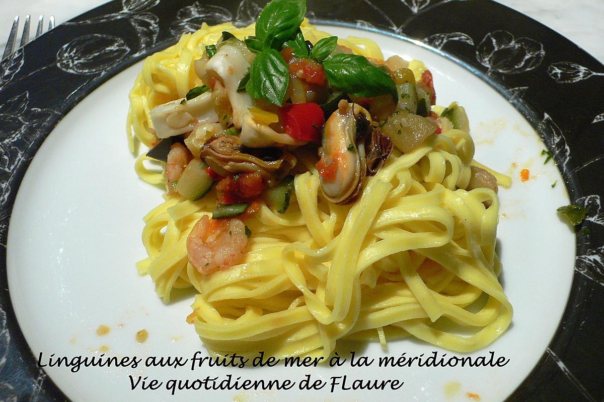 recette Linguines aux fruits de mer à la méridionale