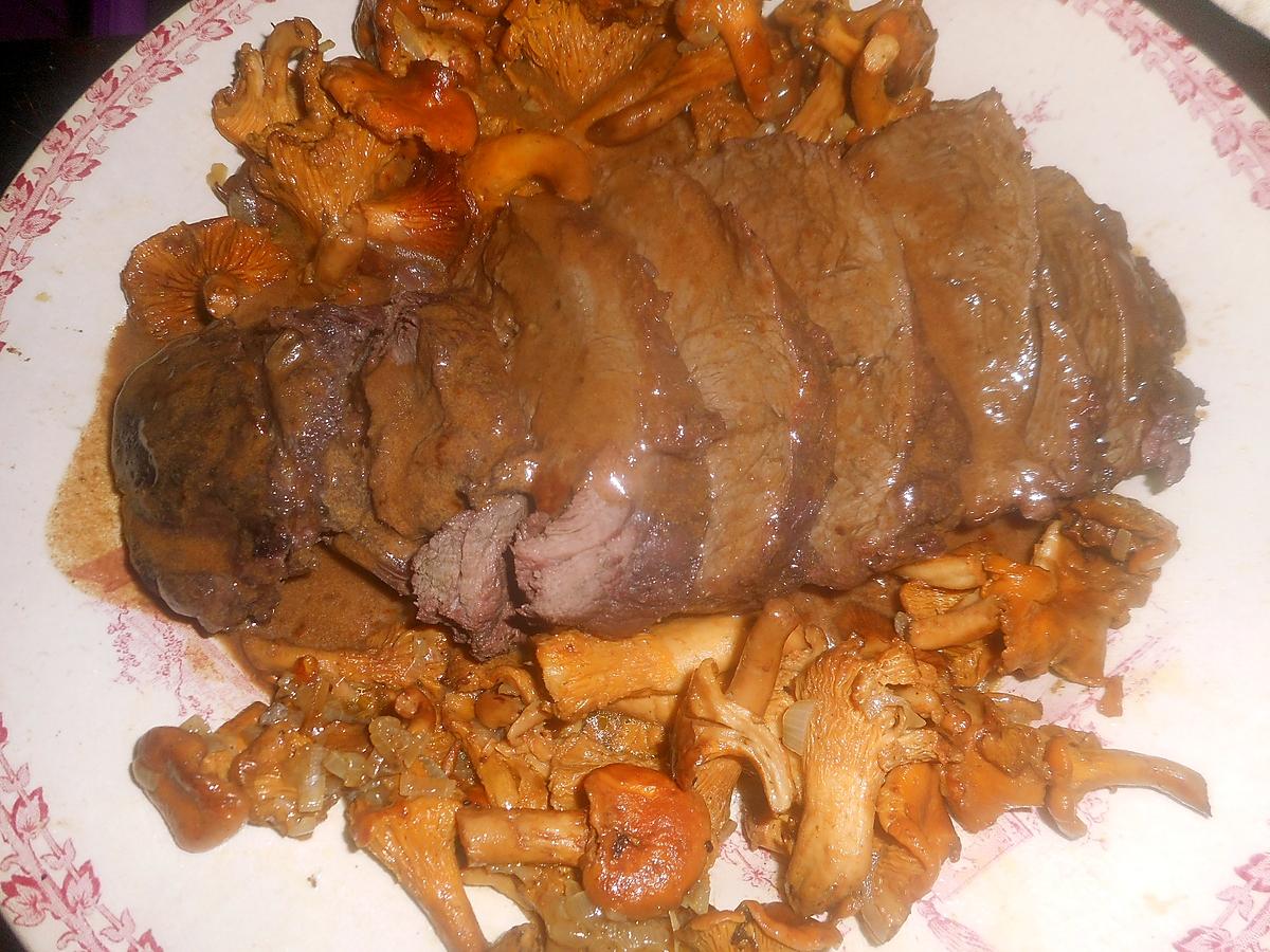 recette Roti de cerf aux girolles