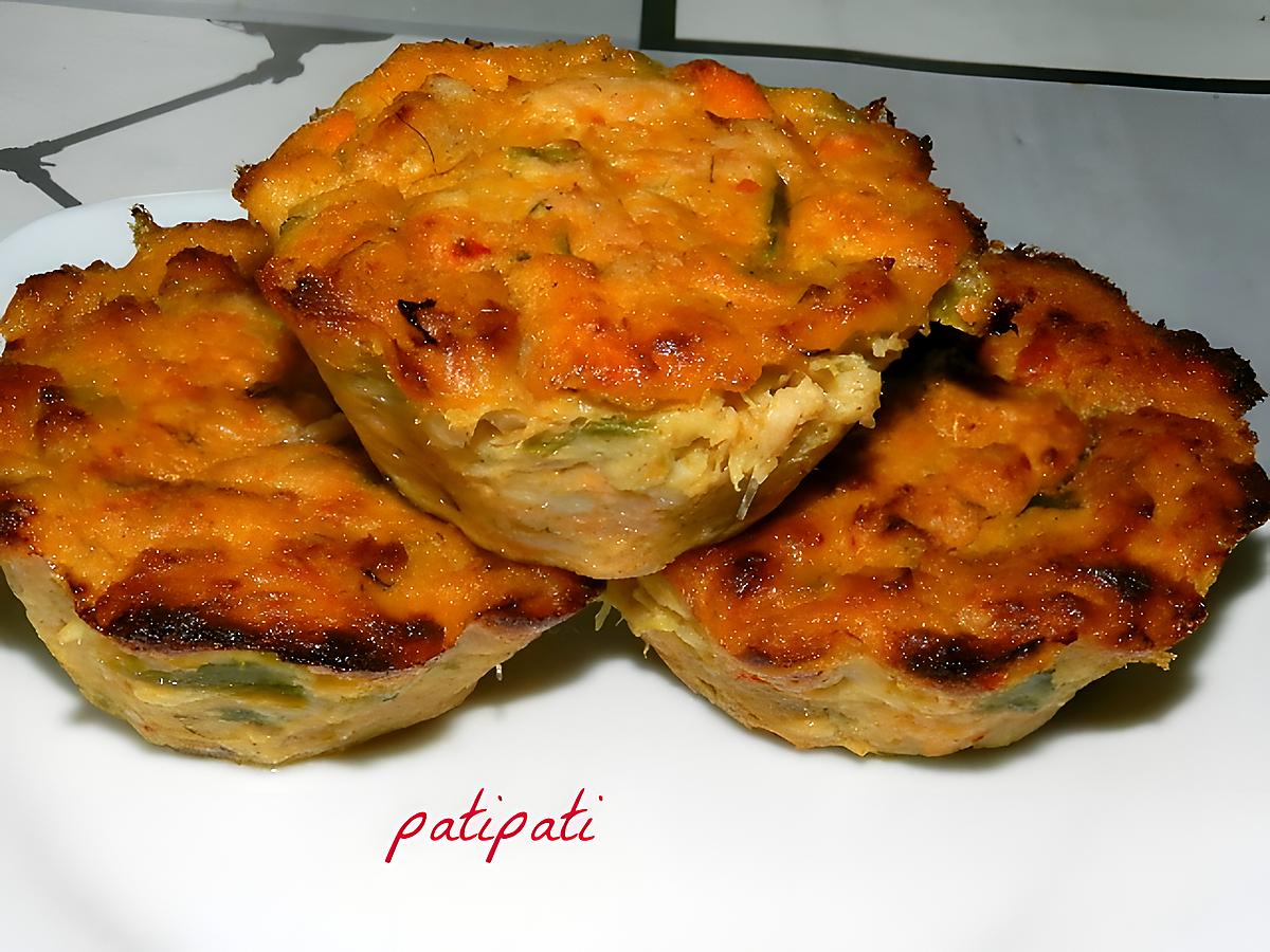 recette Muffins aux deux poissons-scampis et poireaux