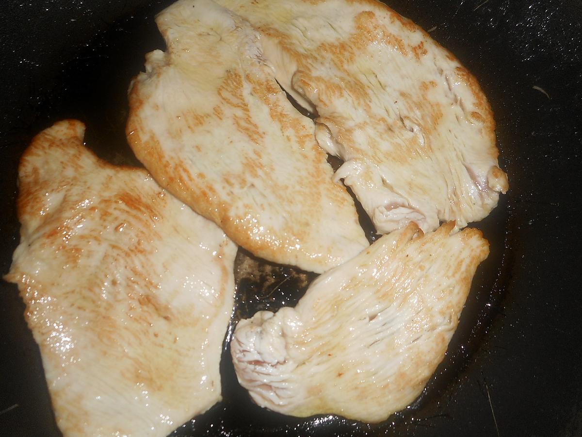 recette Escalope de dinde au lard et au comté