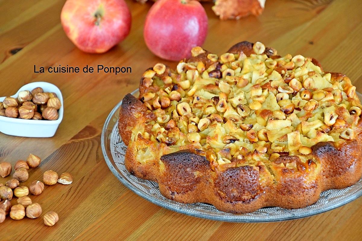 recette Gâteau aux pommes et noisettes