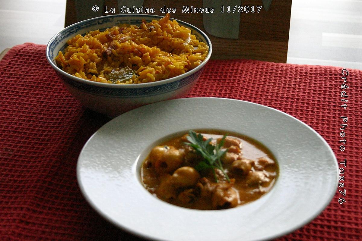 recette Petites Seiches en sauce au riz Safrané