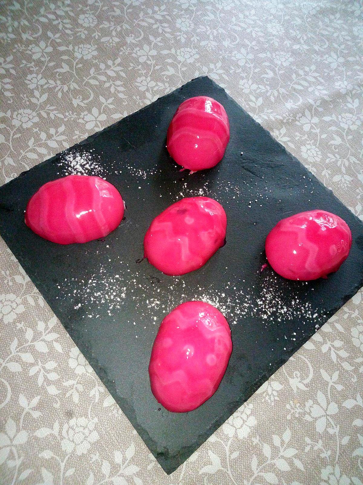 recette Dômes fraise chocolat