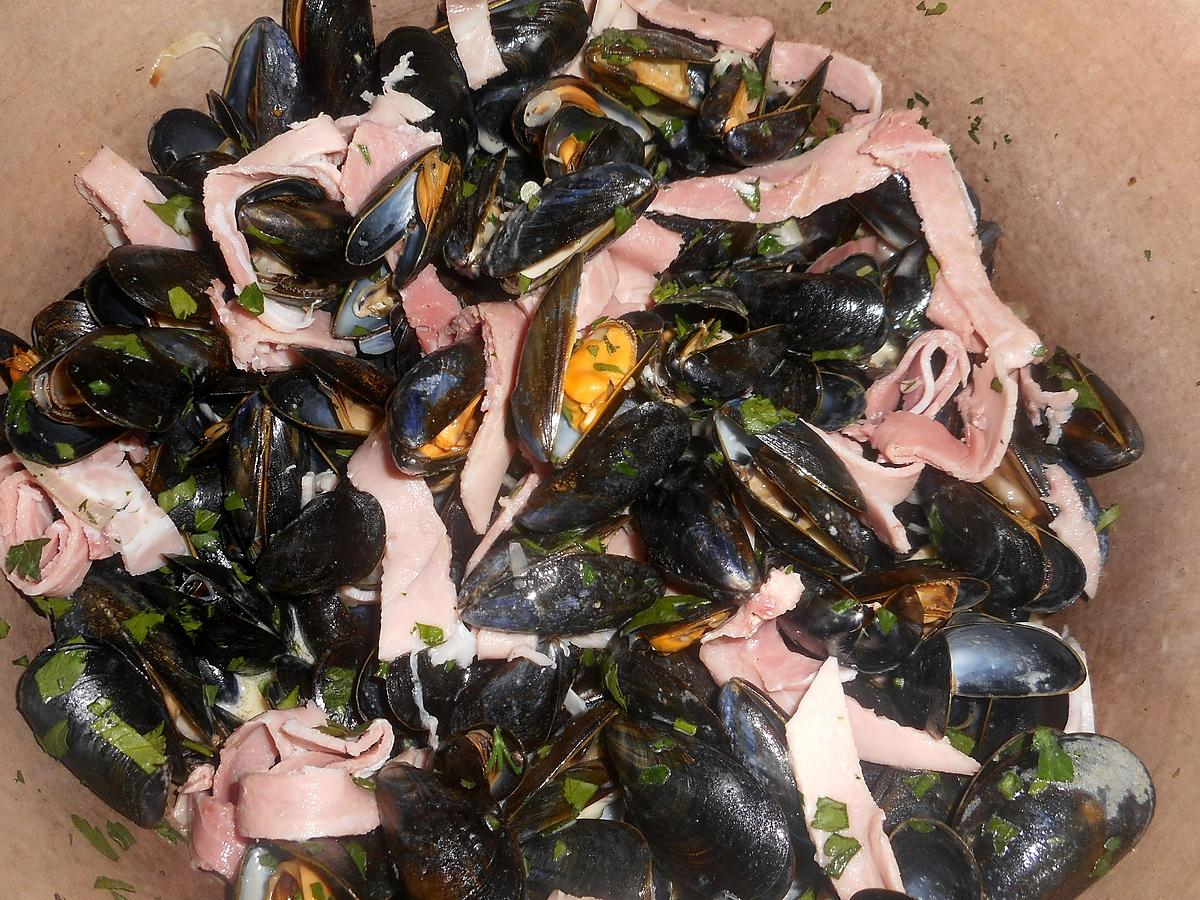 recette Moules de bouchot au jambon de Paris