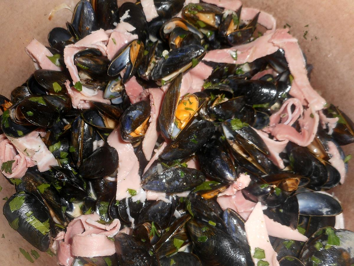 recette Moules de bouchot au jambon de Paris