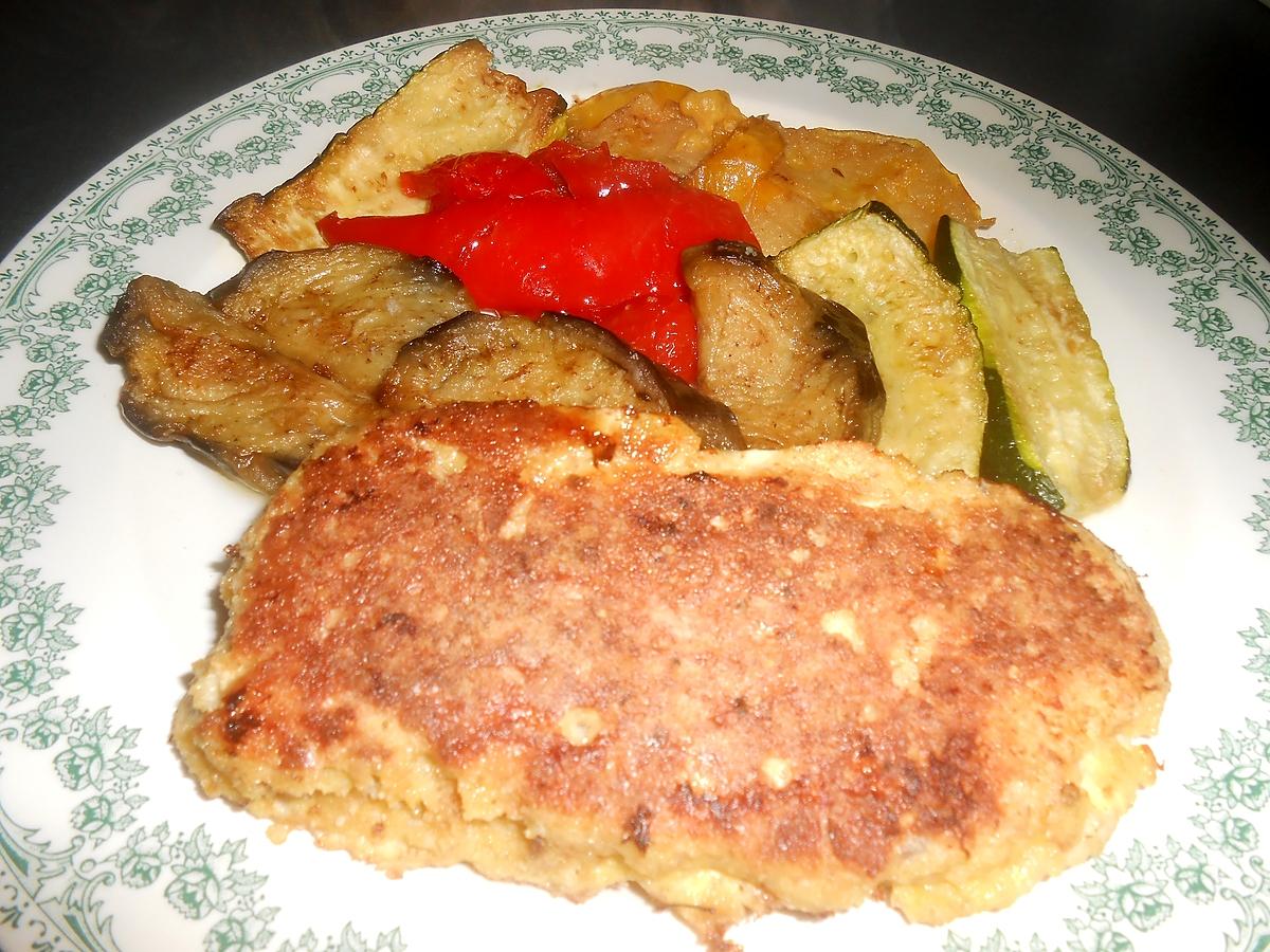 recette ESCALOPE DE POULET PANEE LEGUMES GRILLES