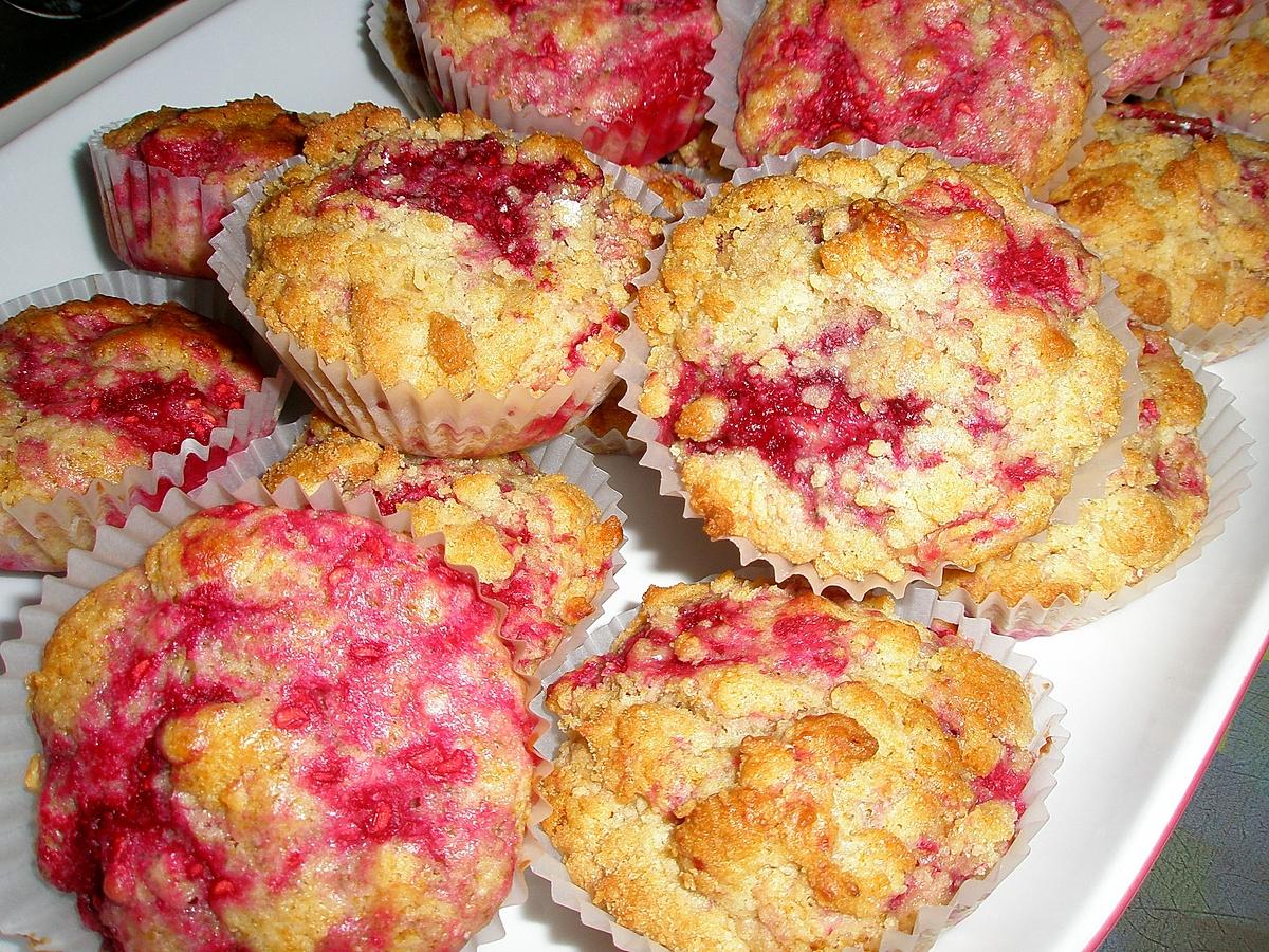 recette Muffins aux framboises ou fruits rouges