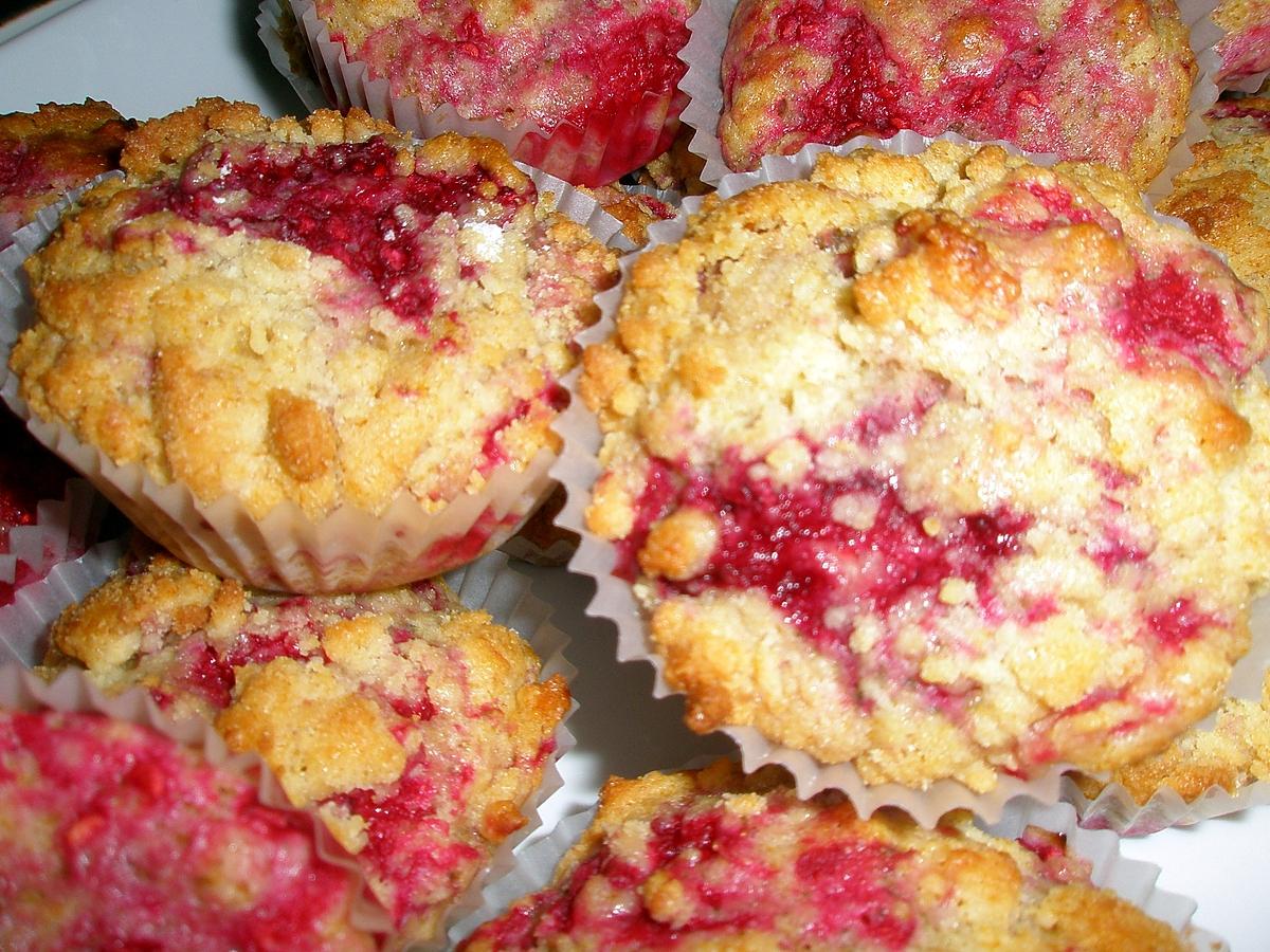 recette Muffins aux framboises ou fruits rouges