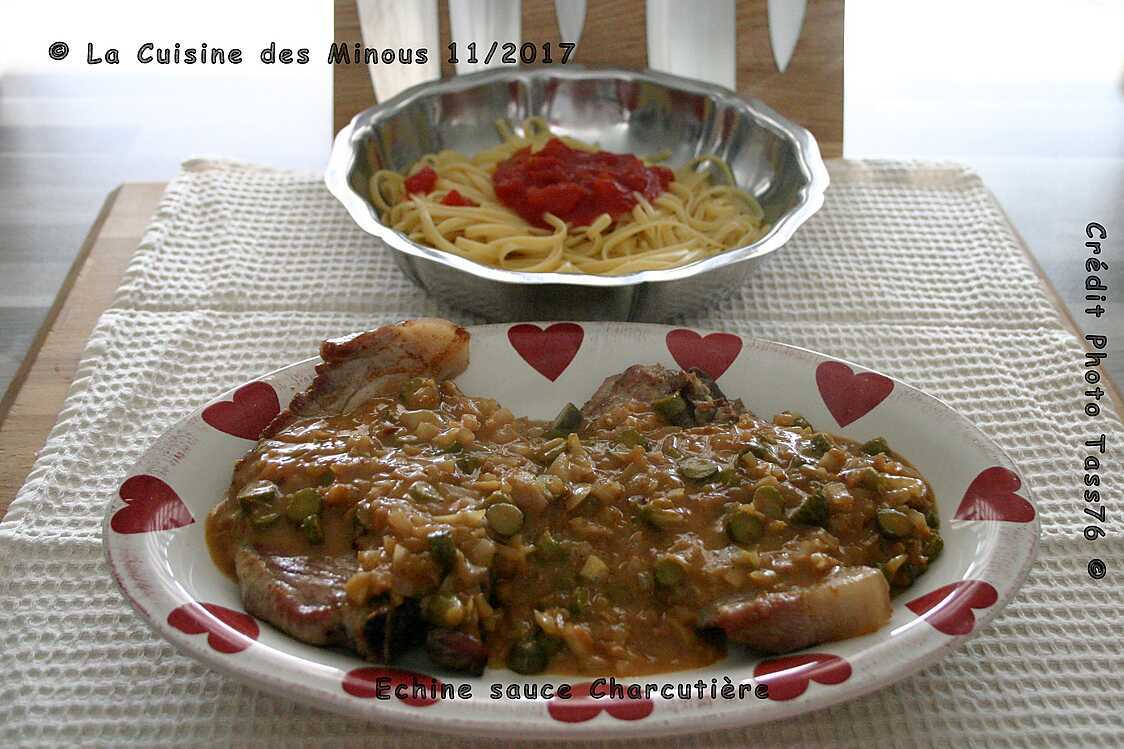 Recette d'Échine de Porc Sauce Charcutière