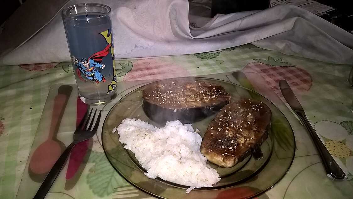 Aubergine vapeur  la sauce miso