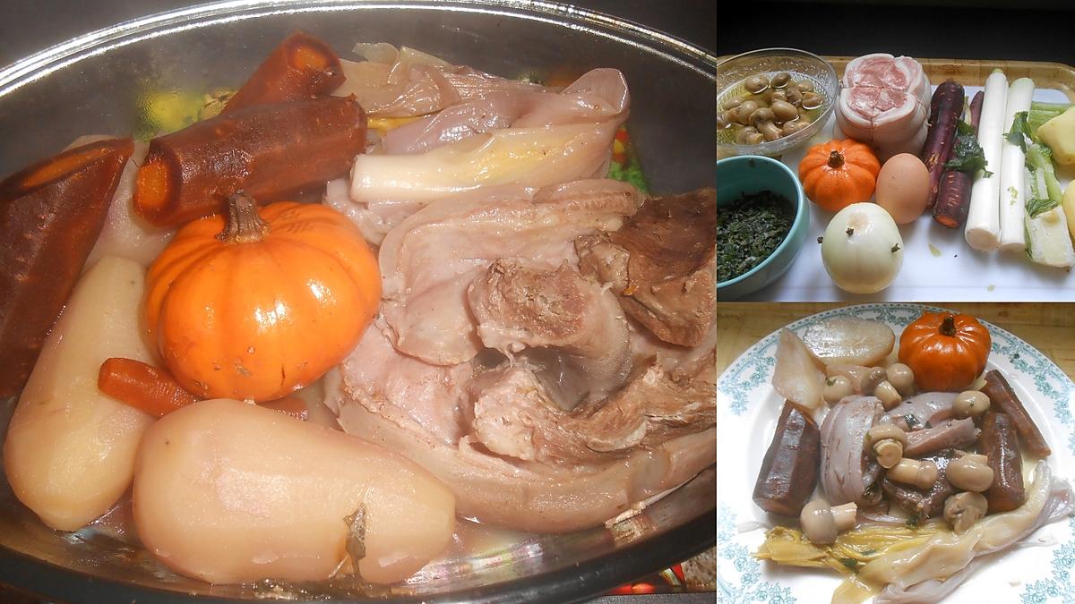 recette TETE DE VEAU EN POT AU FEU BOUILLON A L'ESTRAGON