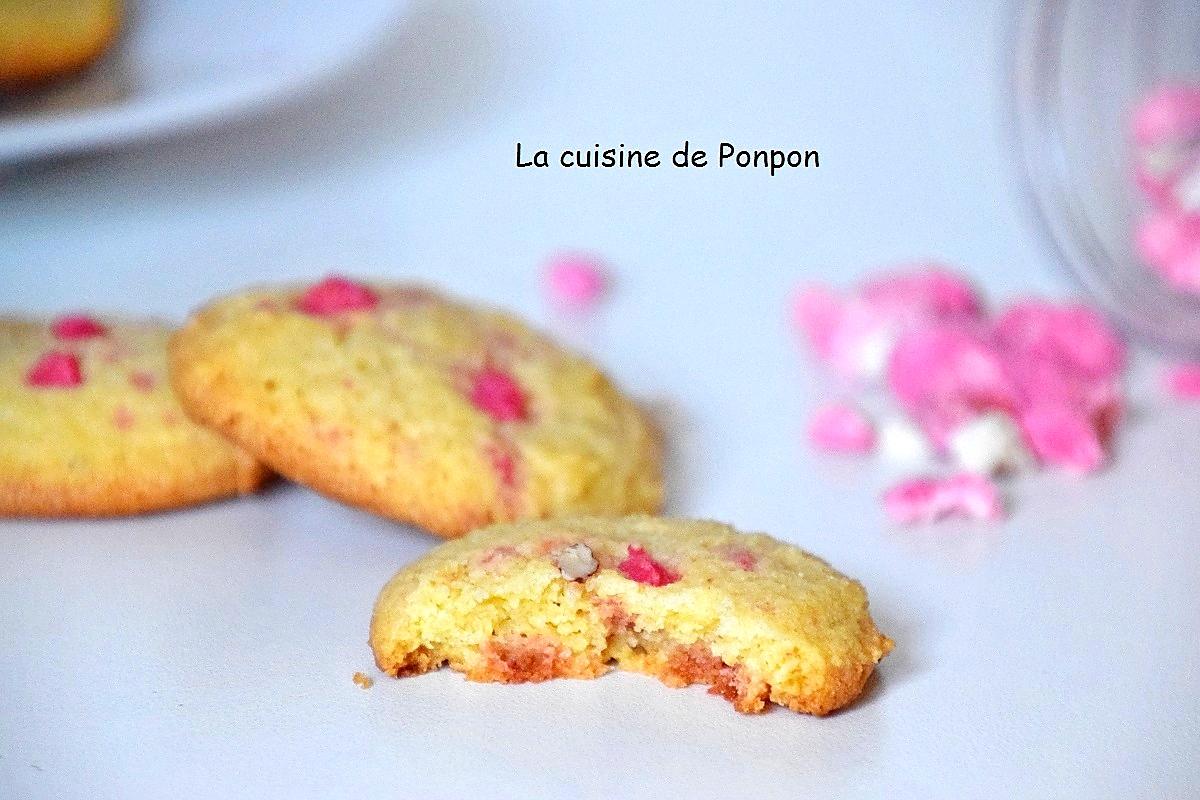 recette Cookies aux pralines roses