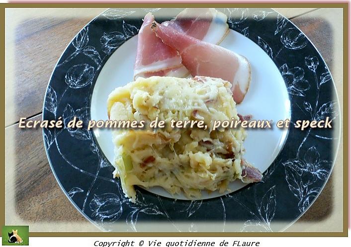 recette Écrasé de pommes de terre, poireaux et Speck