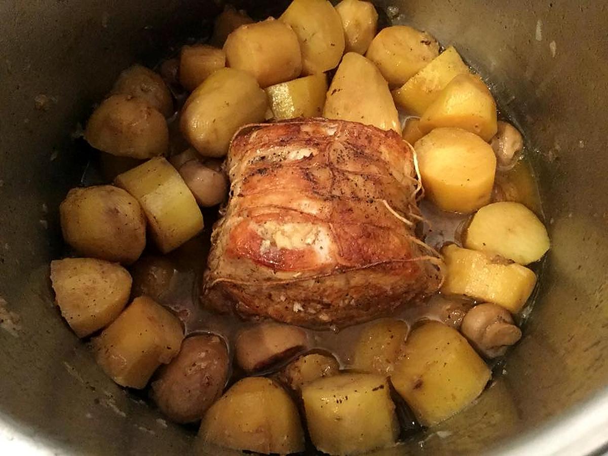 recette RÔTI DE PORC à la COCOTTE MINUTE