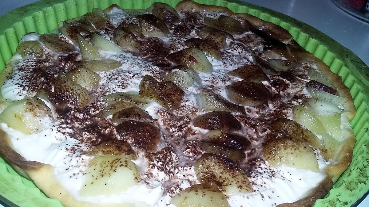 recette Tarte tiramisu au brugnons