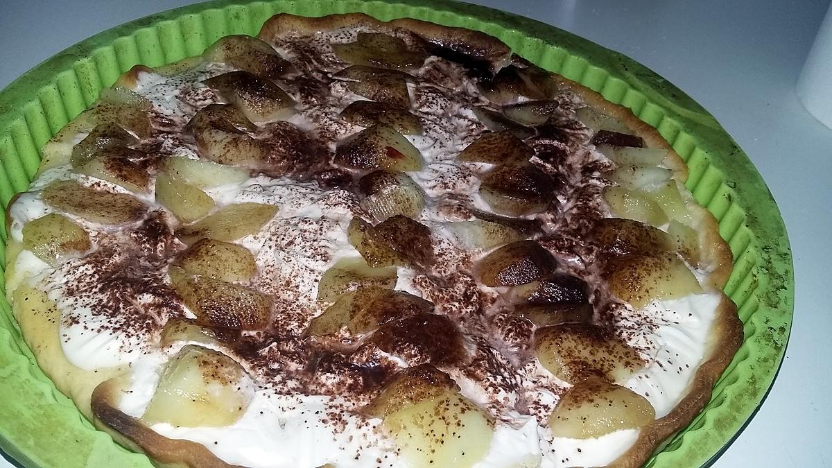 recette Tarte tiramisu au brugnons