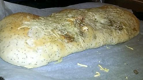 recette Fougasse au jambon cru et a l'ail des ours