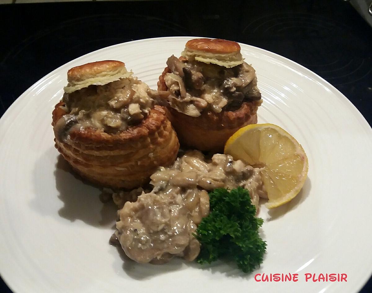 recette Vol-au-vent volaille, champignons