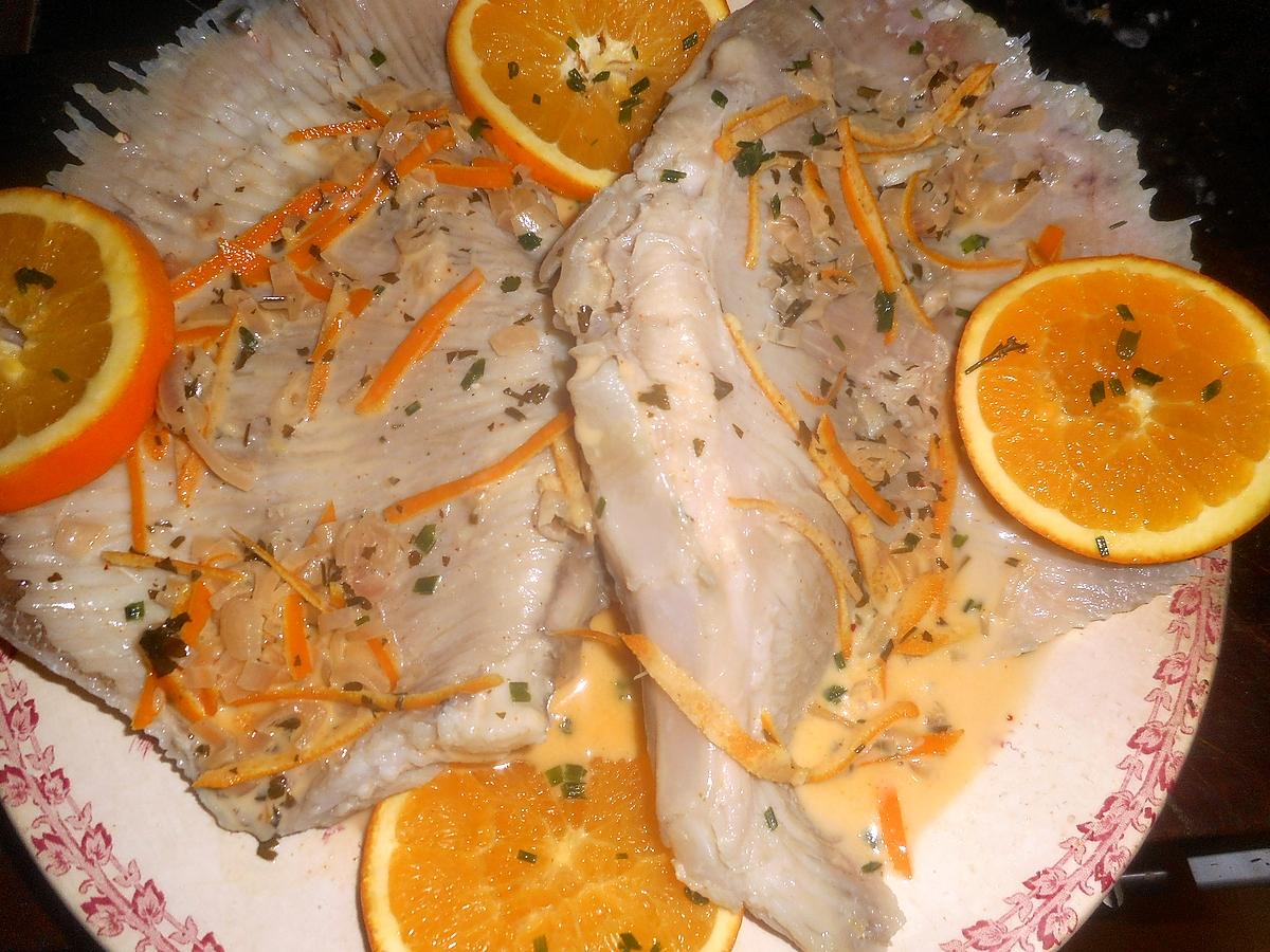 recette Ailes de raie a l orange