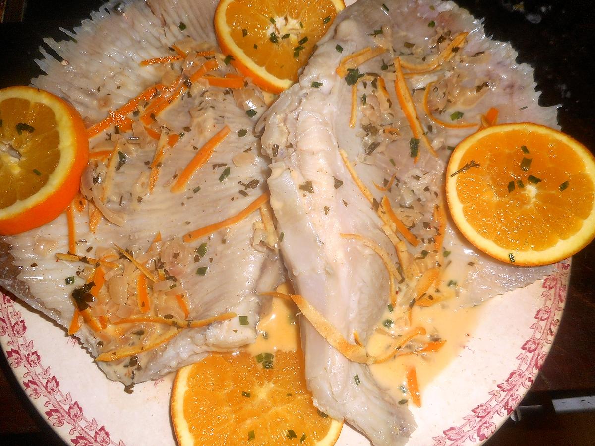 recette Ailes de raie a l orange