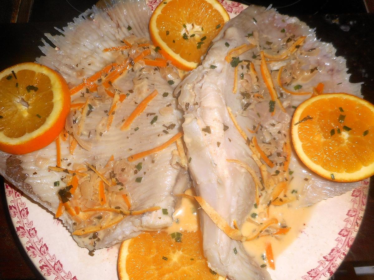 recette Ailes de raie a l orange