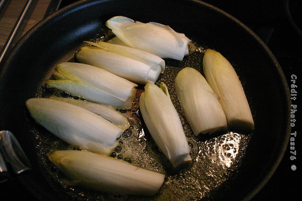 recette Noix de St. Jacques Endives Caramélisées au jus de Clémentine