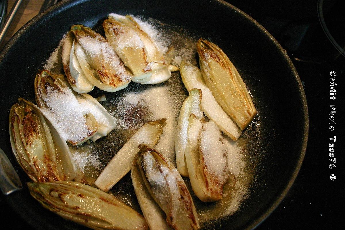 recette Noix de St. Jacques Endives Caramélisées au jus de Clémentine