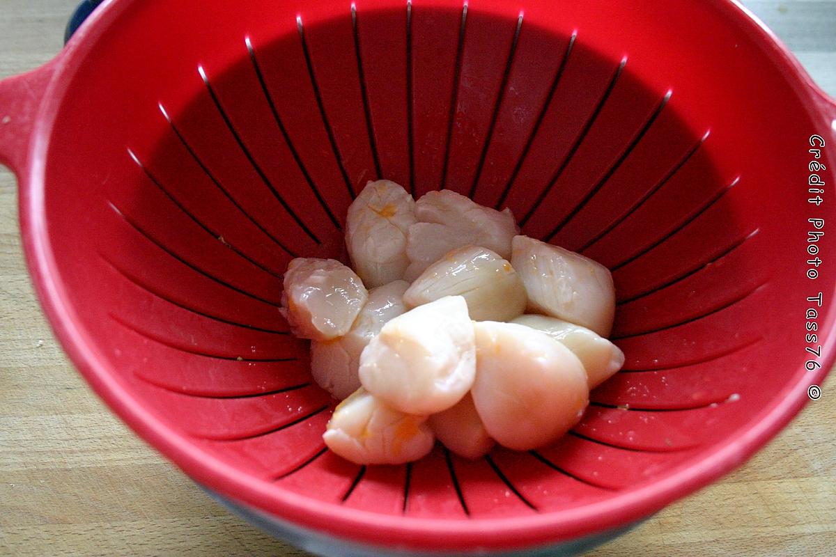 recette Noix de St. Jacques Endives Caramélisées au jus de Clémentine