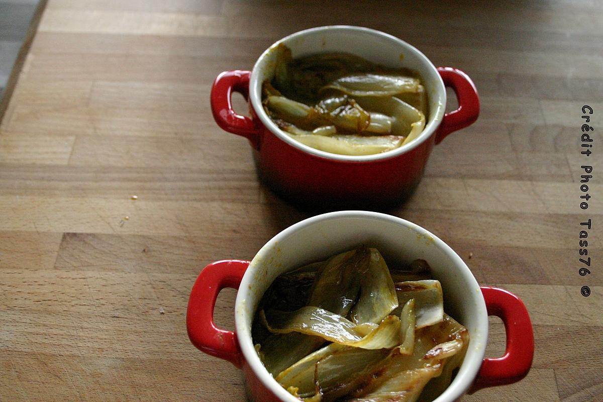 recette Noix de St. Jacques Endives Caramélisées au jus de Clémentine