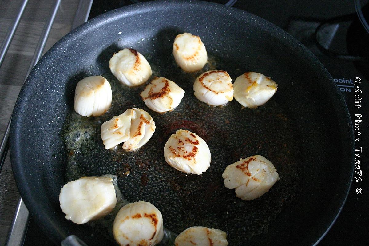 recette Noix de St. Jacques Endives Caramélisées au jus de Clémentine