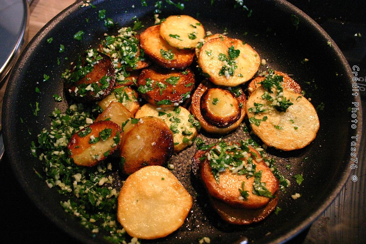 recette Pavé de Saumon aux Pommes de terre en Persillade