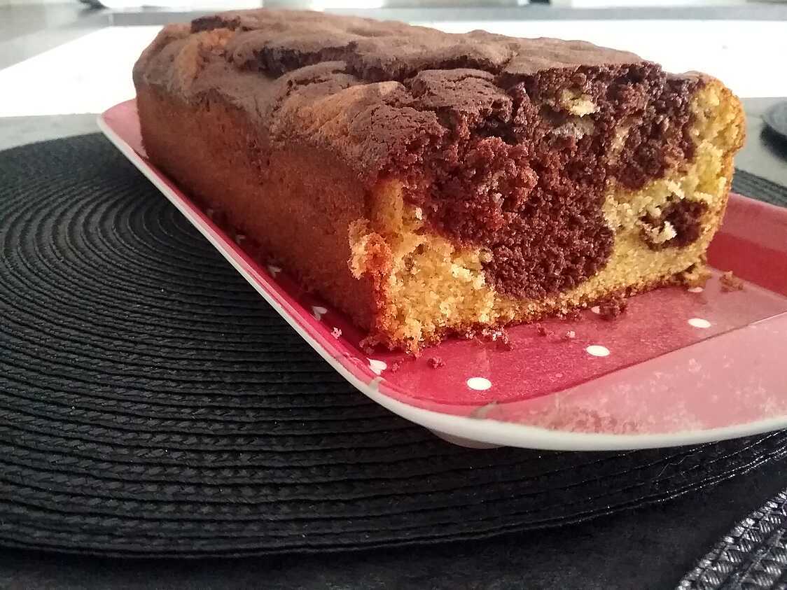 Recette de Gâteau marbré au chocolat /vanille par rosinette