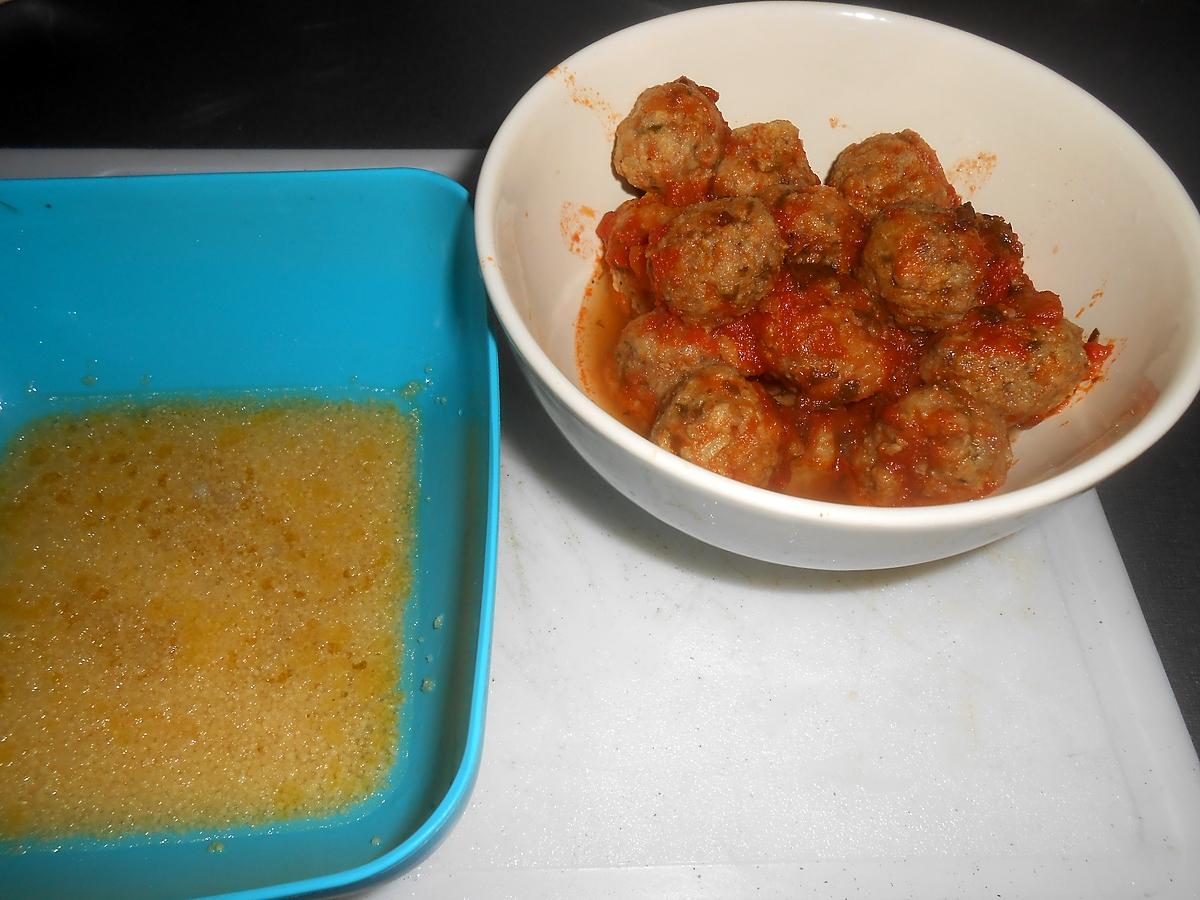 recette COUSCOUS AUX MINI BOULETTES ORIENTALES