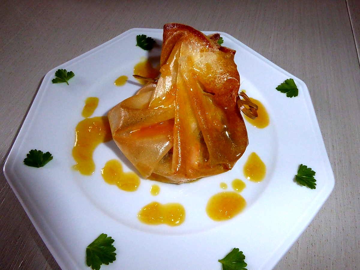 recette Croustillant gambas foie gras du blog cccuisine.over-blog.com