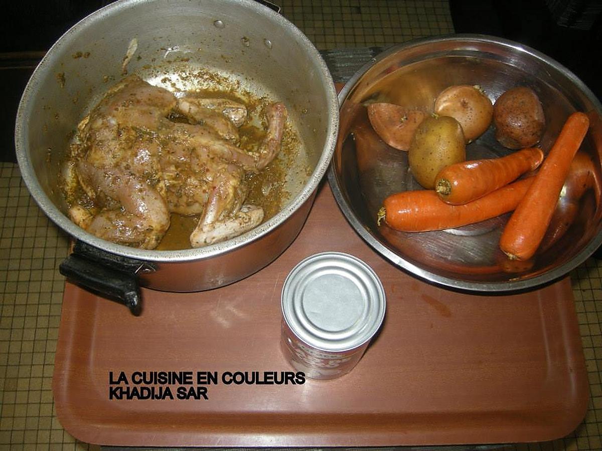 recette Poulet au lait de coco et ses légumes fondants