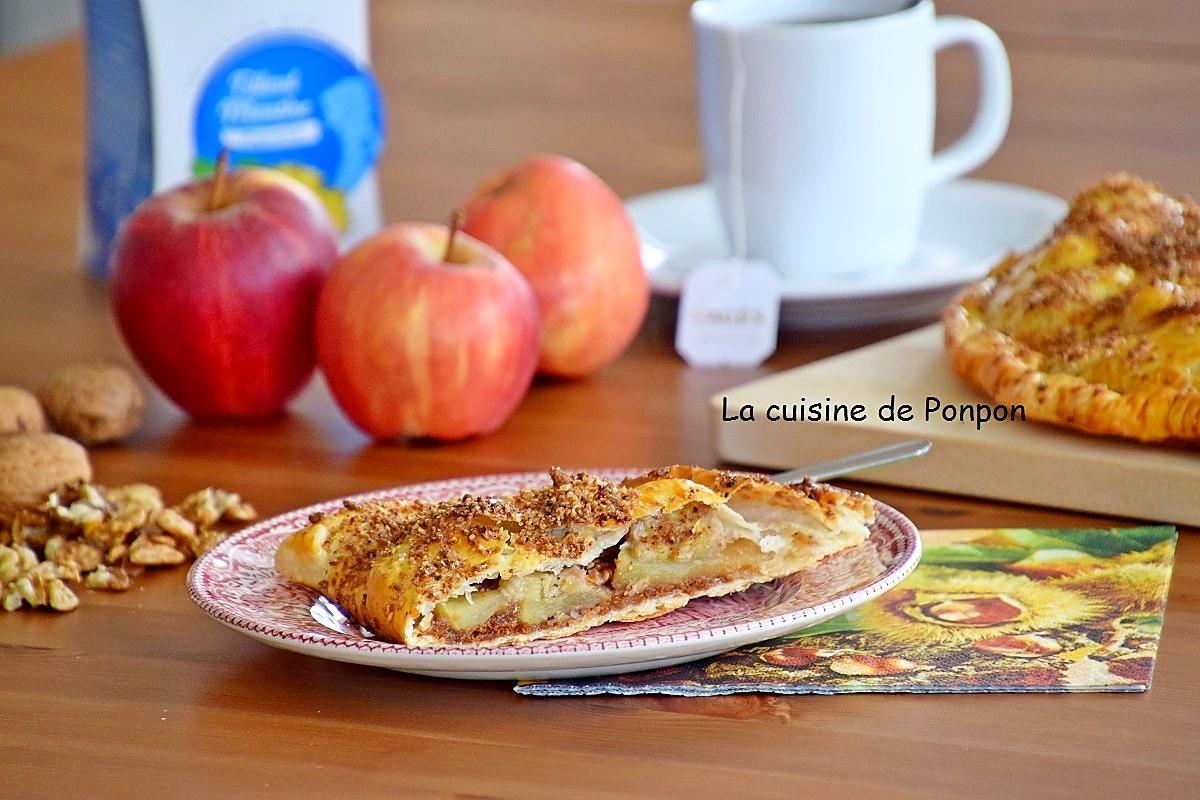 recette Chausson feuilleté aux pommes, bananes et spéculoos