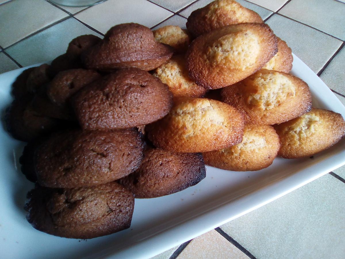 recette Madeleines noisettes et madeleines noisettes-chocolat