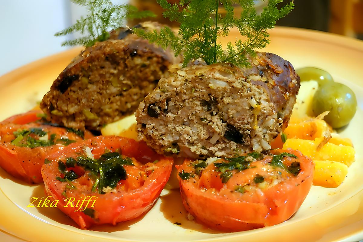 recette TERRINE DE VEAU ET SES TOMATES SAUTÉES A L'AIL