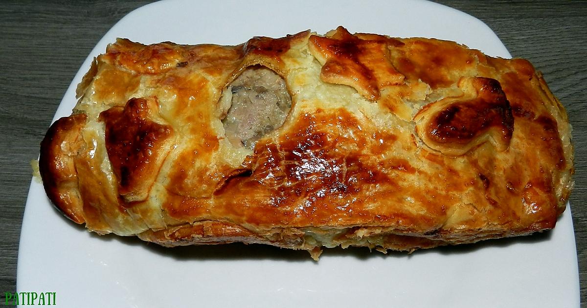 recette Pain de viande aux champignons en croûte en habit de fête