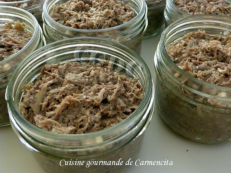 recette Rillettes de canard gras