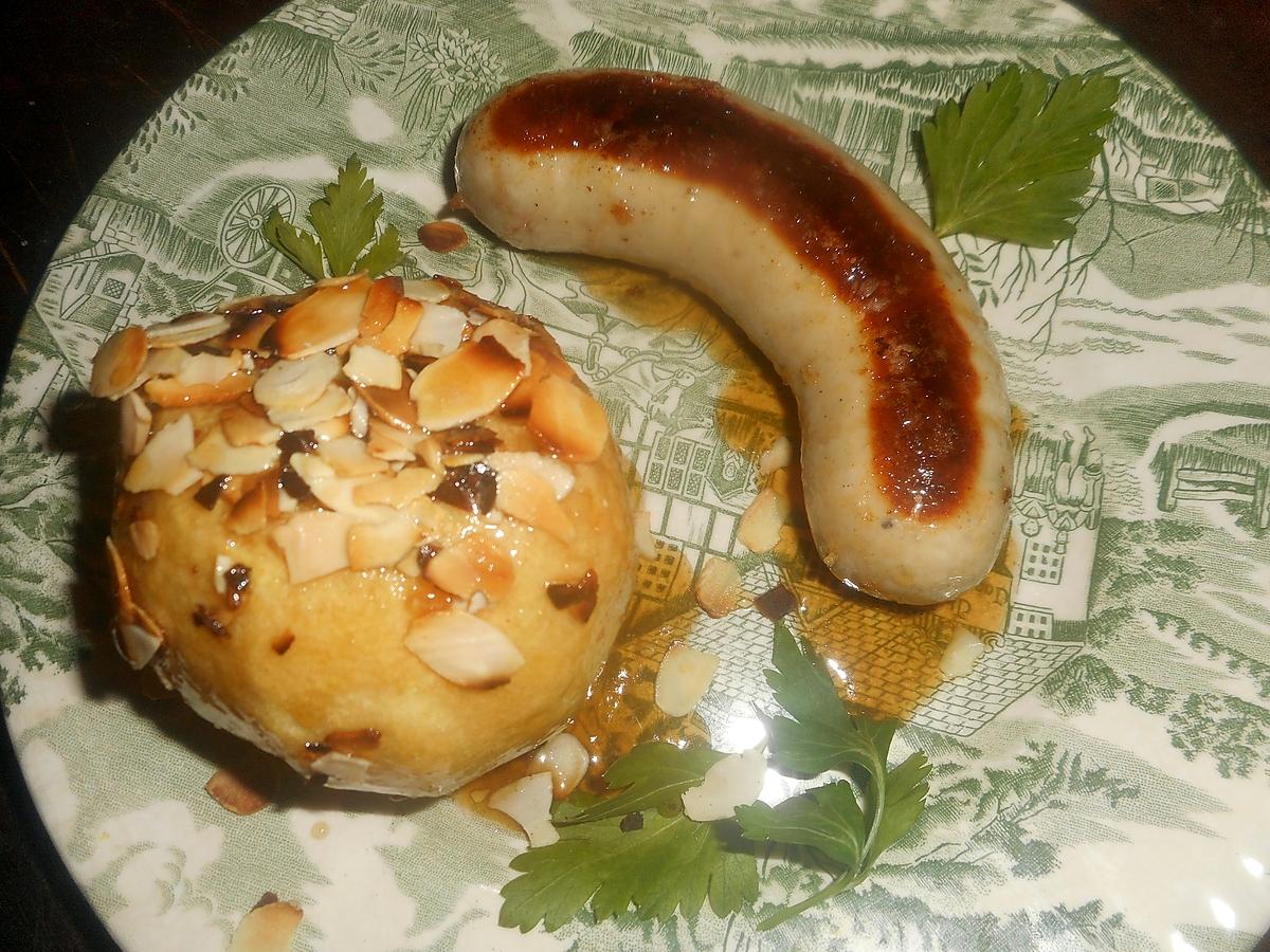 recette Boudin blanc truffé, pommes aux sirop d érable