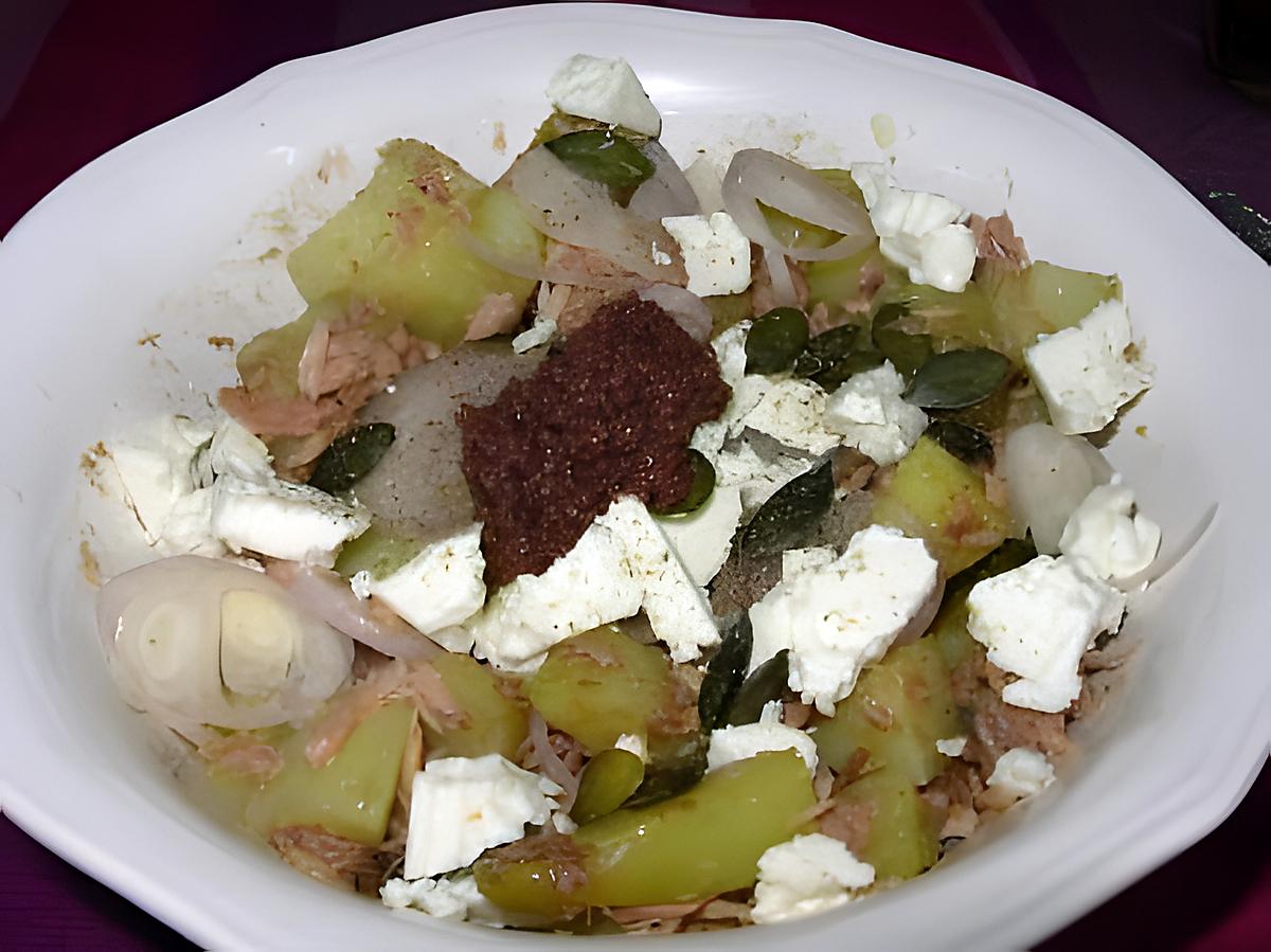recette Pommes de terre en salade feta&thon