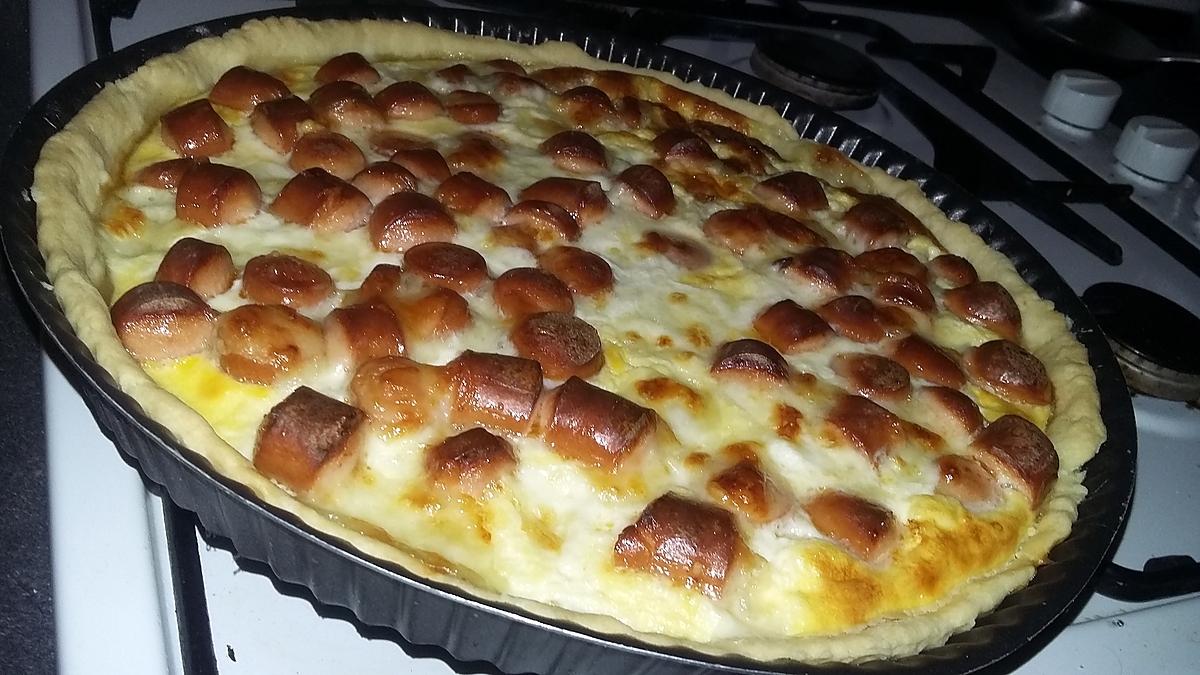 recette Tarte aux Knakis et mozzarella